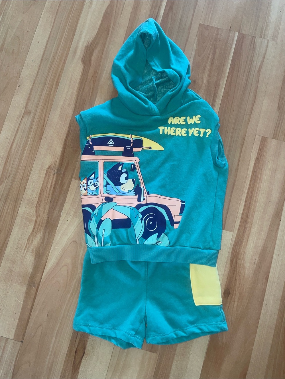 Bluey “are we there yet” outfit set size 3T